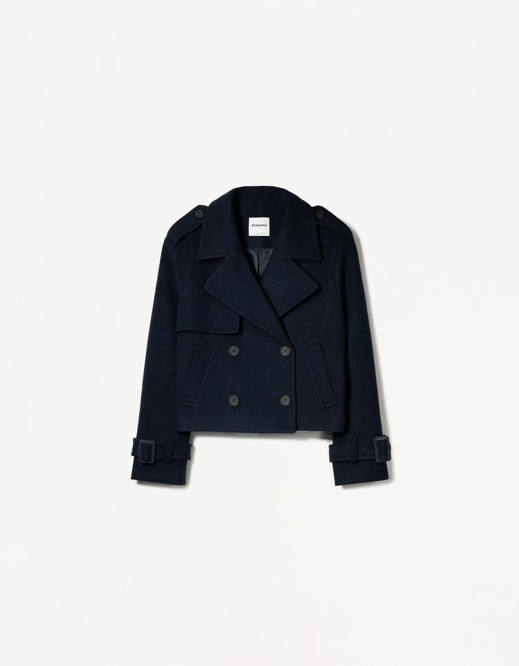 Short soft trench coat