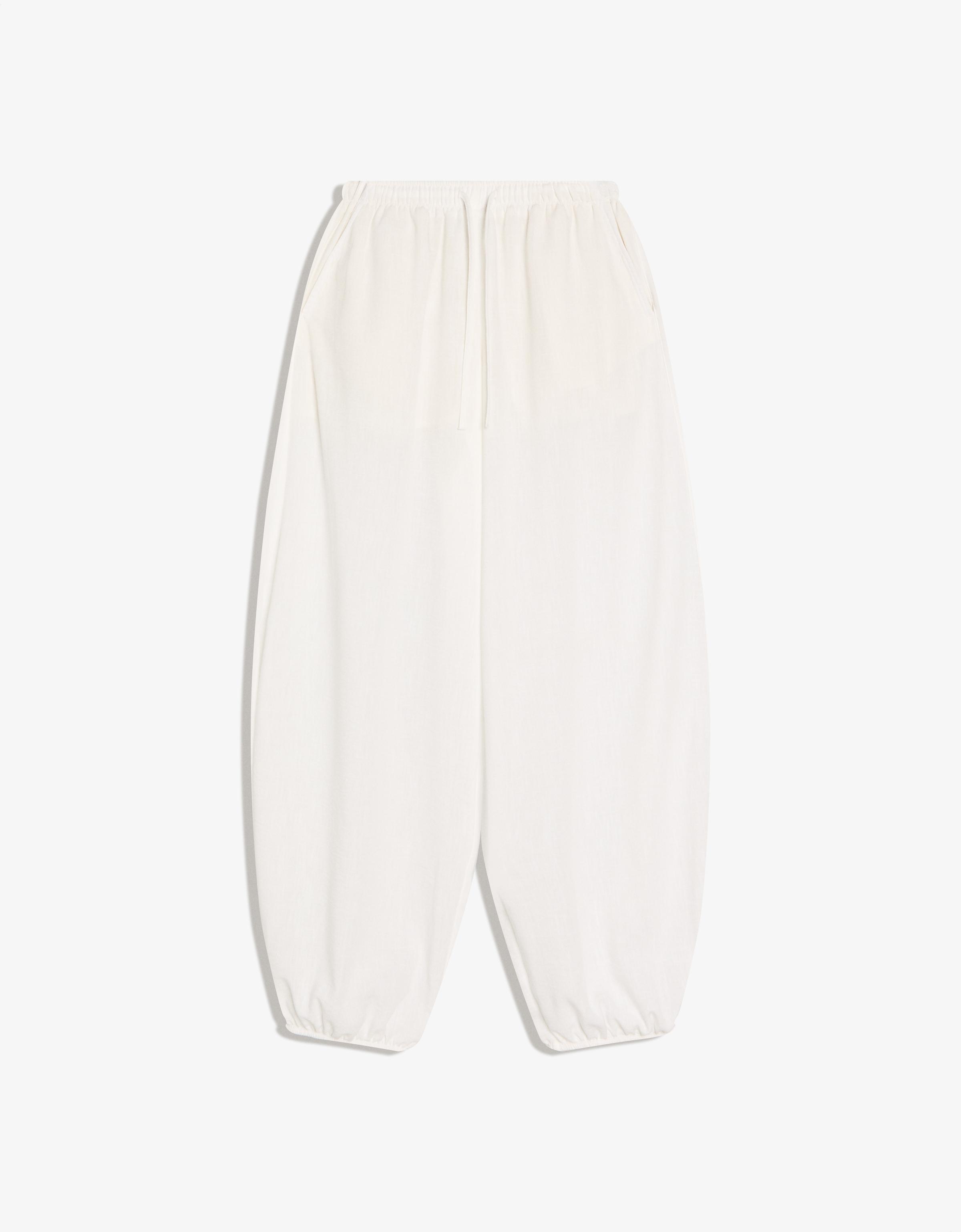 Bershka Rustikale Bloomer-Hose Damen L Grbrochenes Weiss
