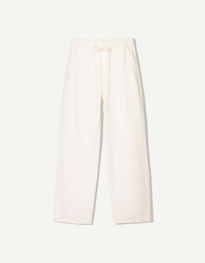 Jogger jeans-Cream