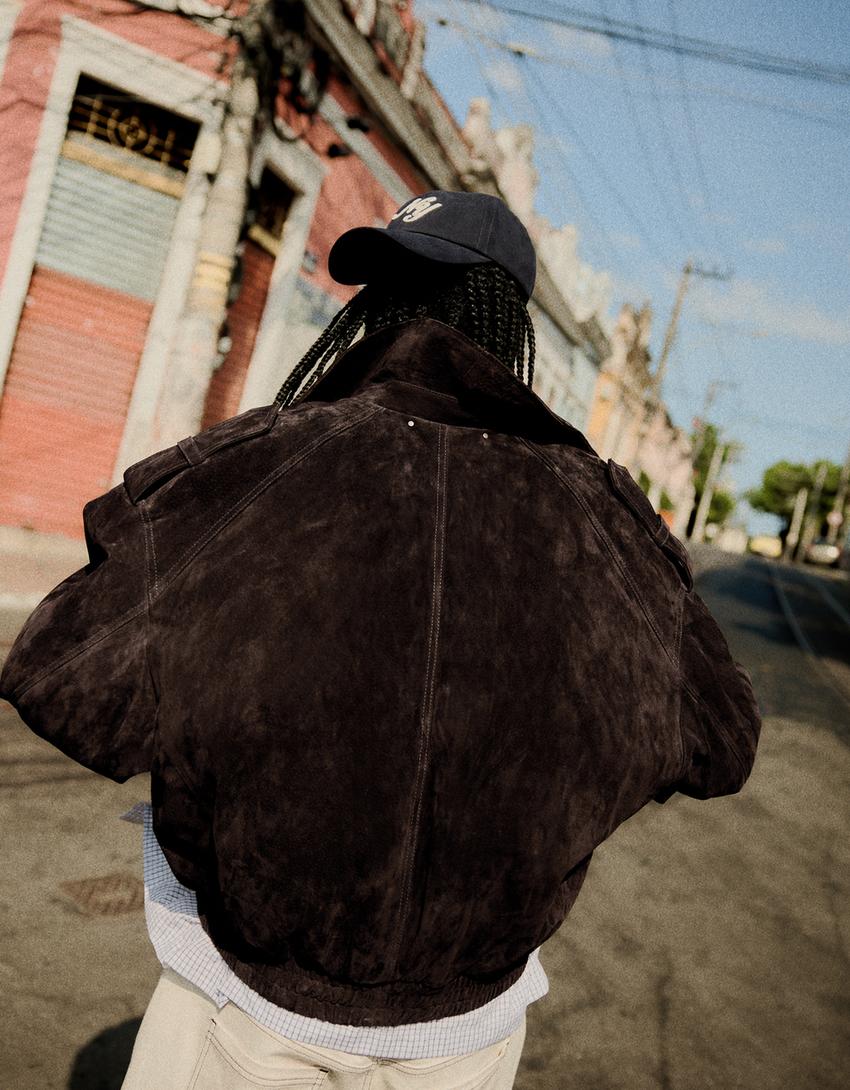 Δερμάτινο μπουφάν-Καφέ