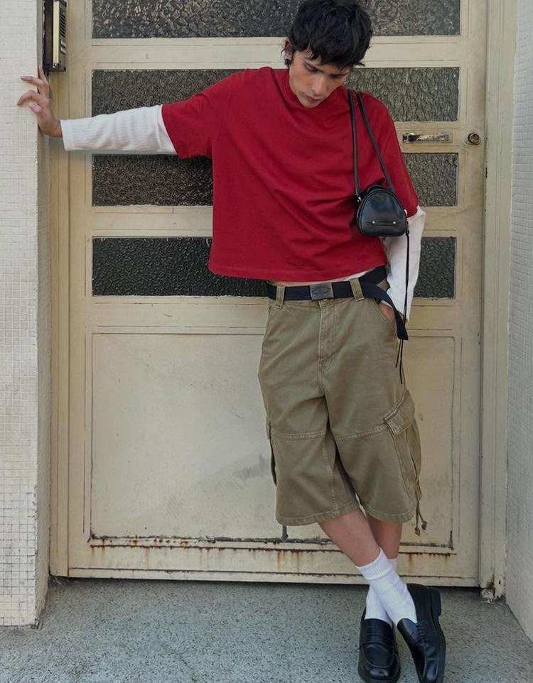 Kargo paraşüt denim bermuda