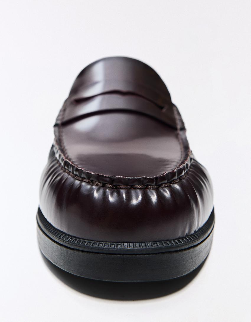 Mocassino arricciato-Porpora