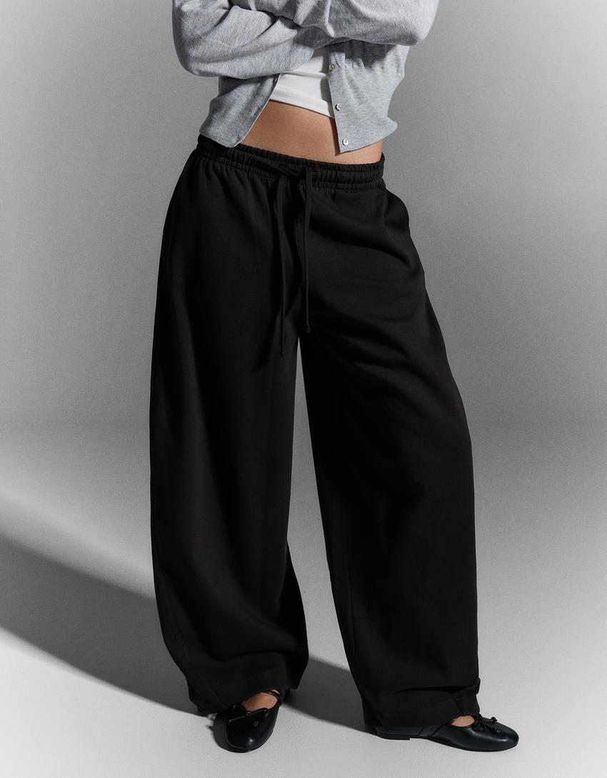 Pantalons barrel pelfa stoppers-Negre