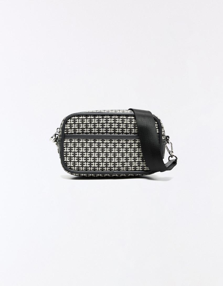 Monogram crossbody bag-Black