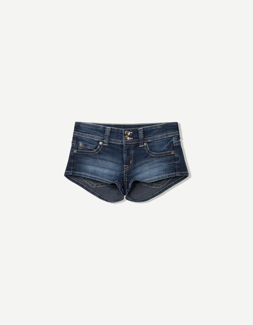 Denim micro shorts