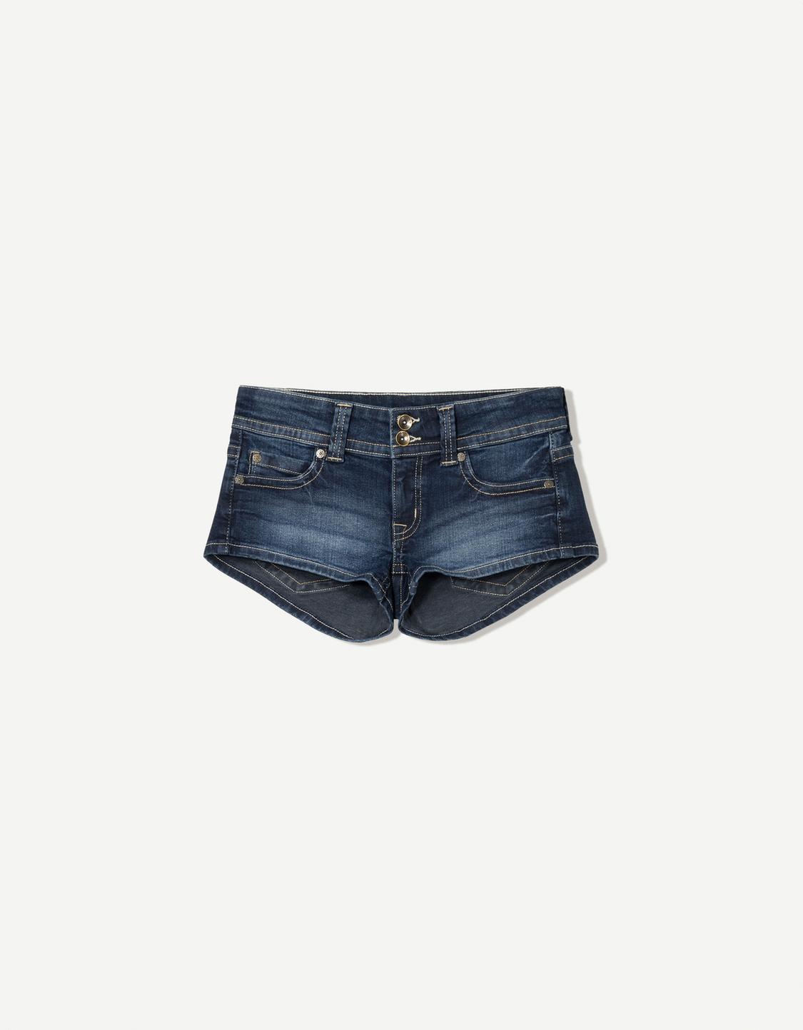 Denim micro shorts