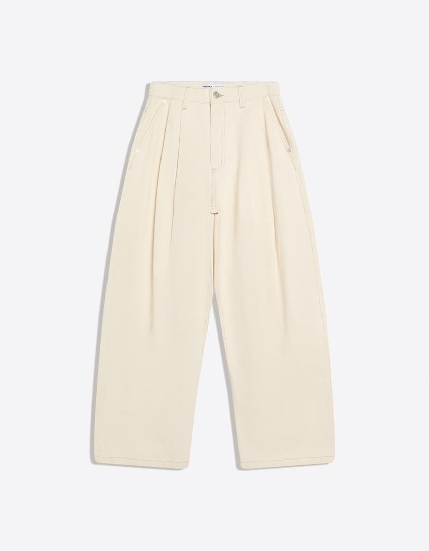 Piliseli barrel fit jean-Krem