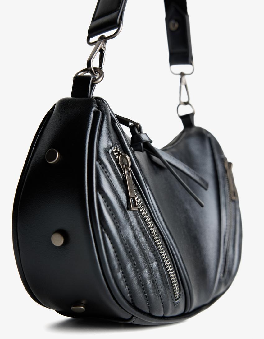 Studded crossbody bag-Black