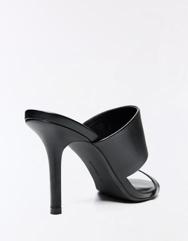 MULE HEELED SANDALS — BLACK 5