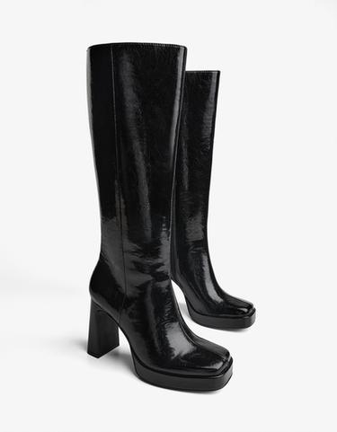Platform heel boots — BLACK 4