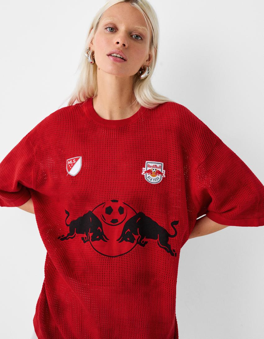 T-shirt New York Red Bulls mesh tie-dye-Rouge-2