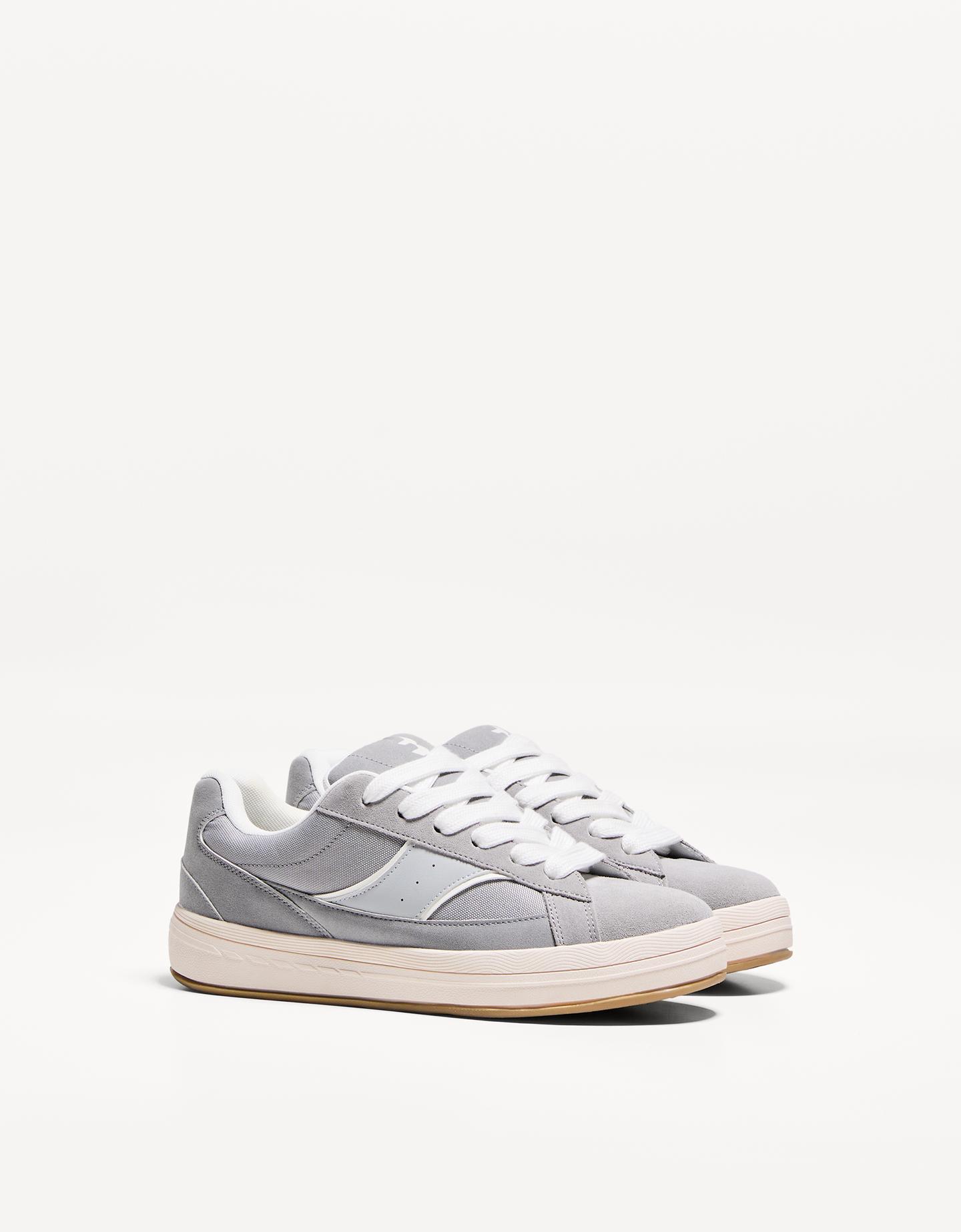 Bershka Zapatillas Skate Hombre 46 Gris