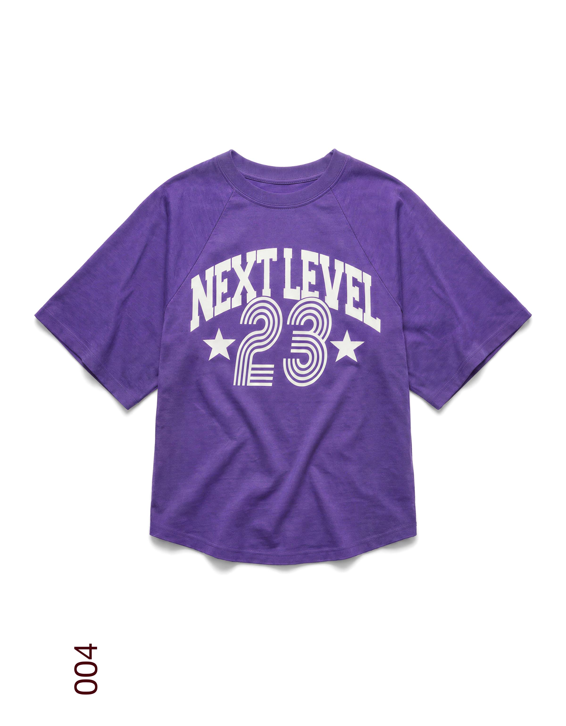 Corset-effect print T-shirt — Violet