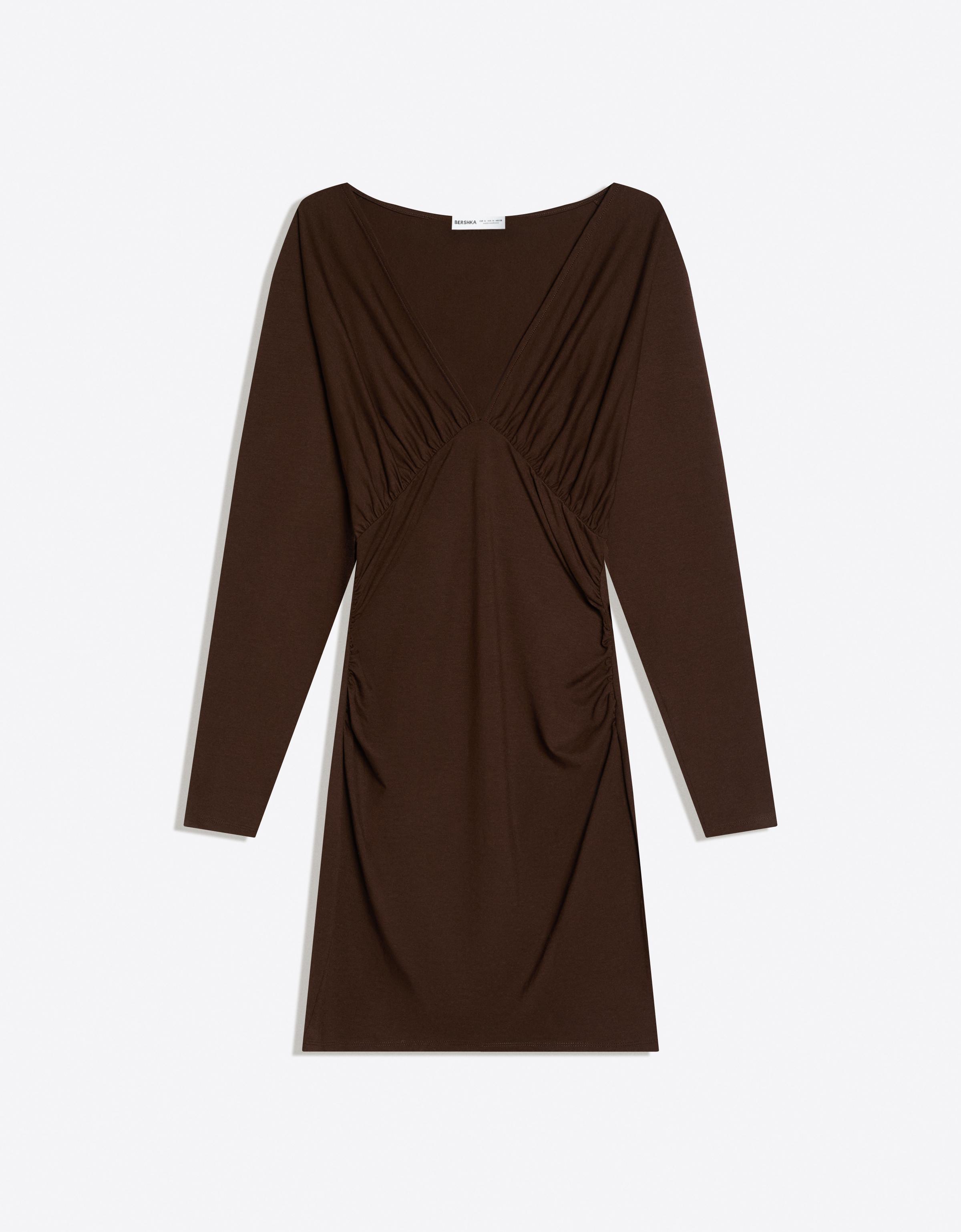 Büzgülü mini elbise - Görsel 28