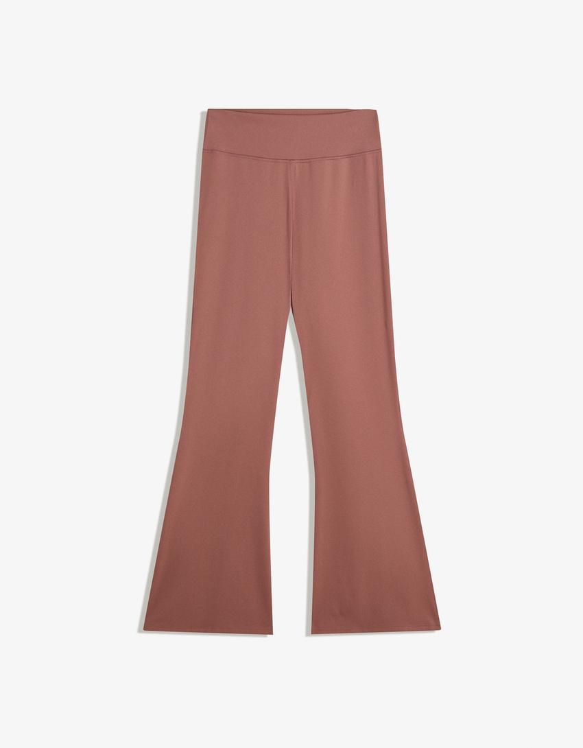 Technical flared pants-Orange