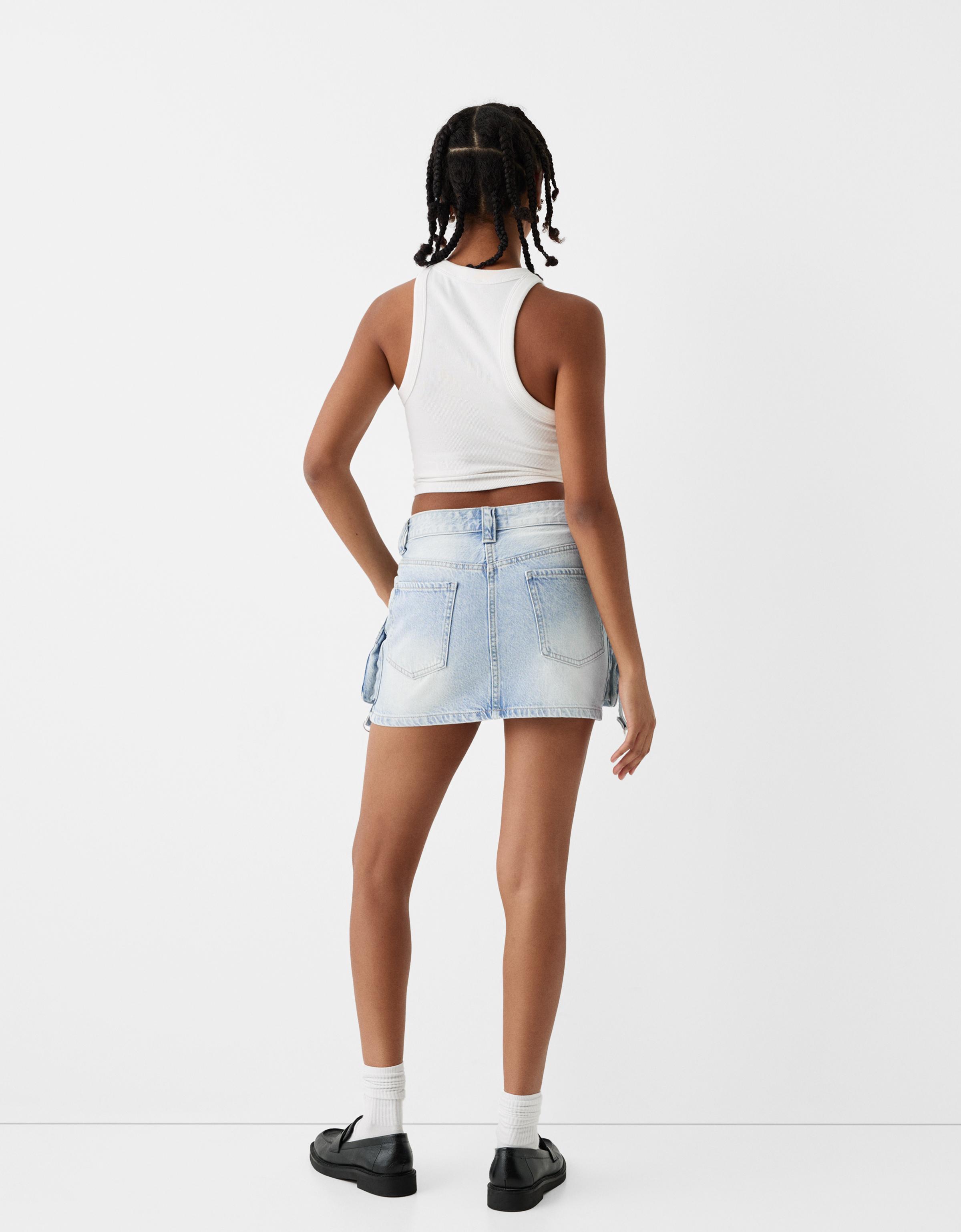 Jupe cargo lanieres Jupes et shorts BSK Teen Bershka