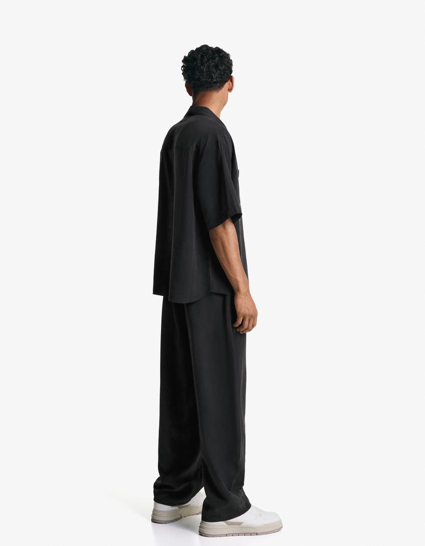 Pantalon baggy fit jogger fit-Noir-1