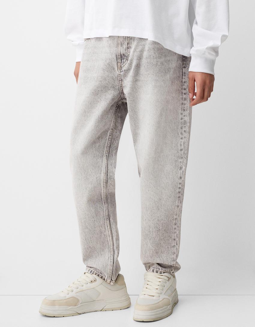 Loose fit jeans-Grey-2