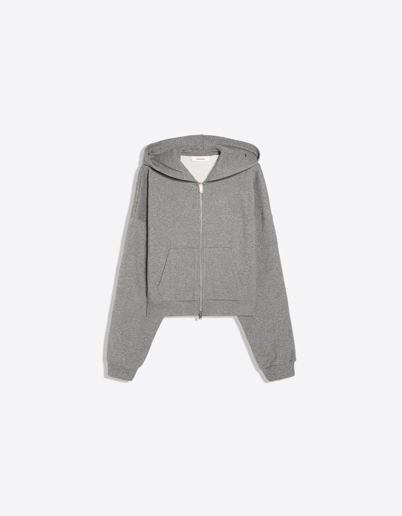 Rhinestone hoodie — Grey