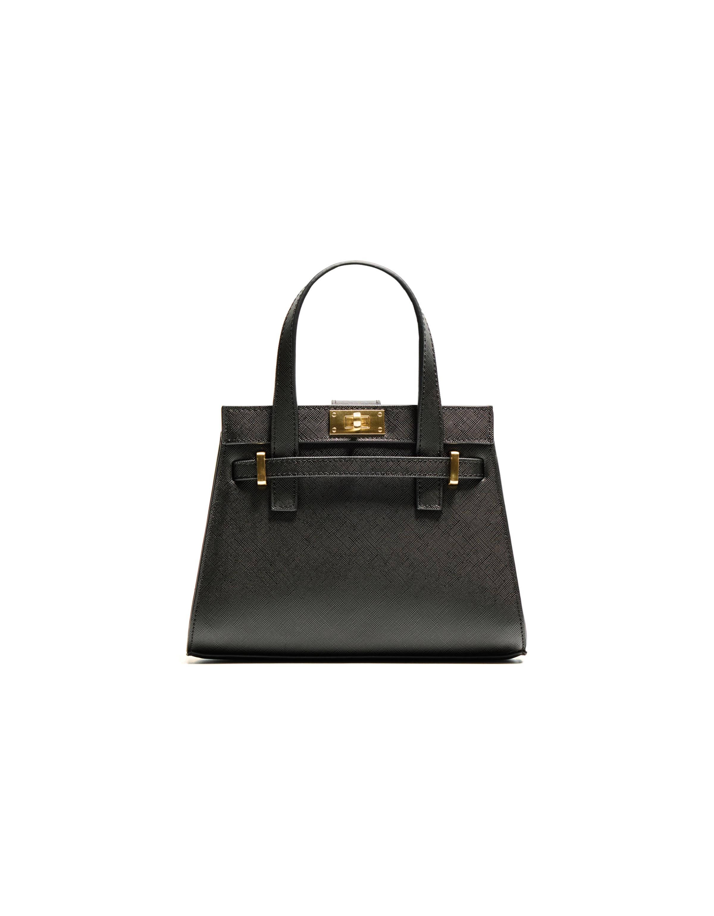 Textured minaudière — Black