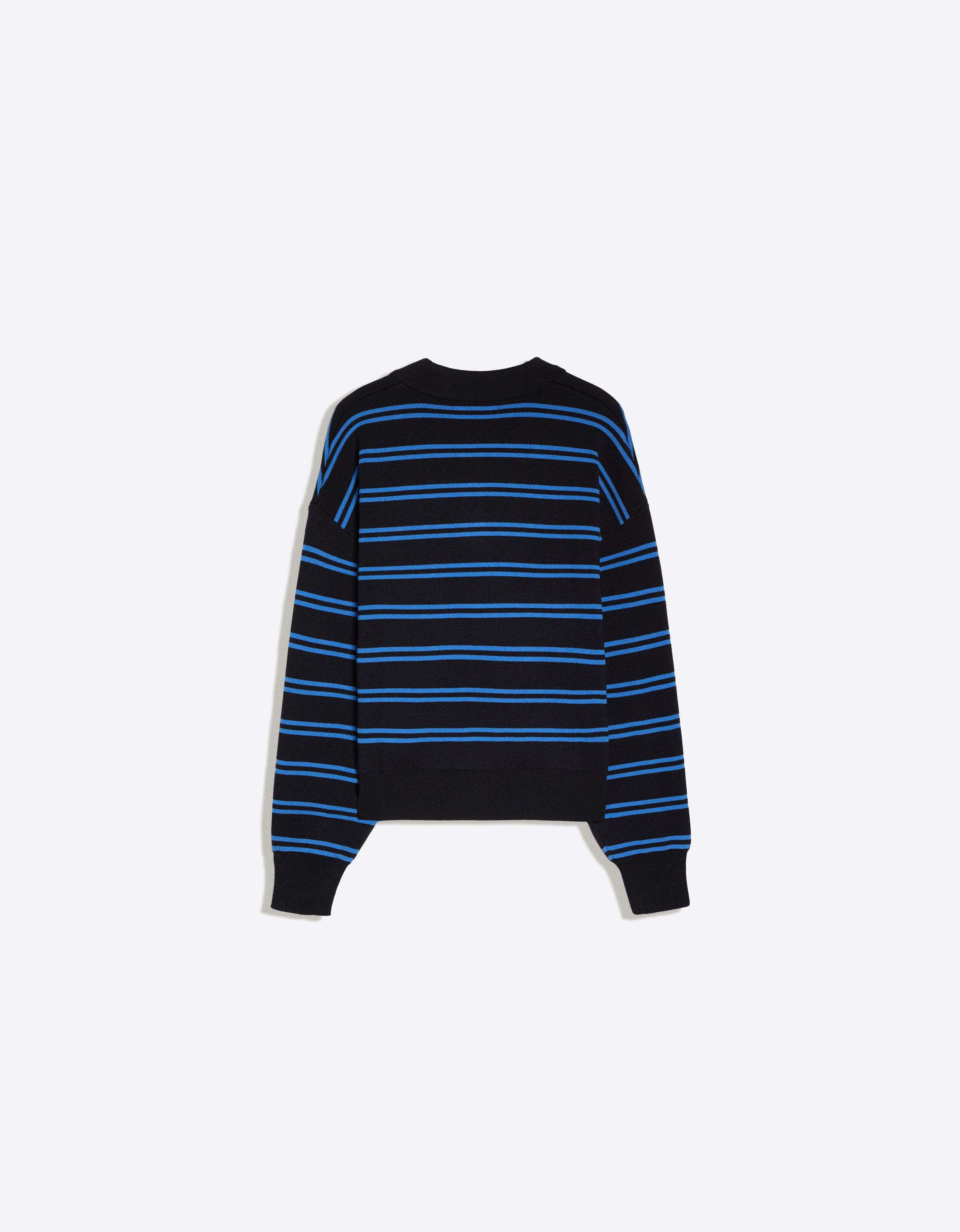 Oversize polo collar jumper — Navy