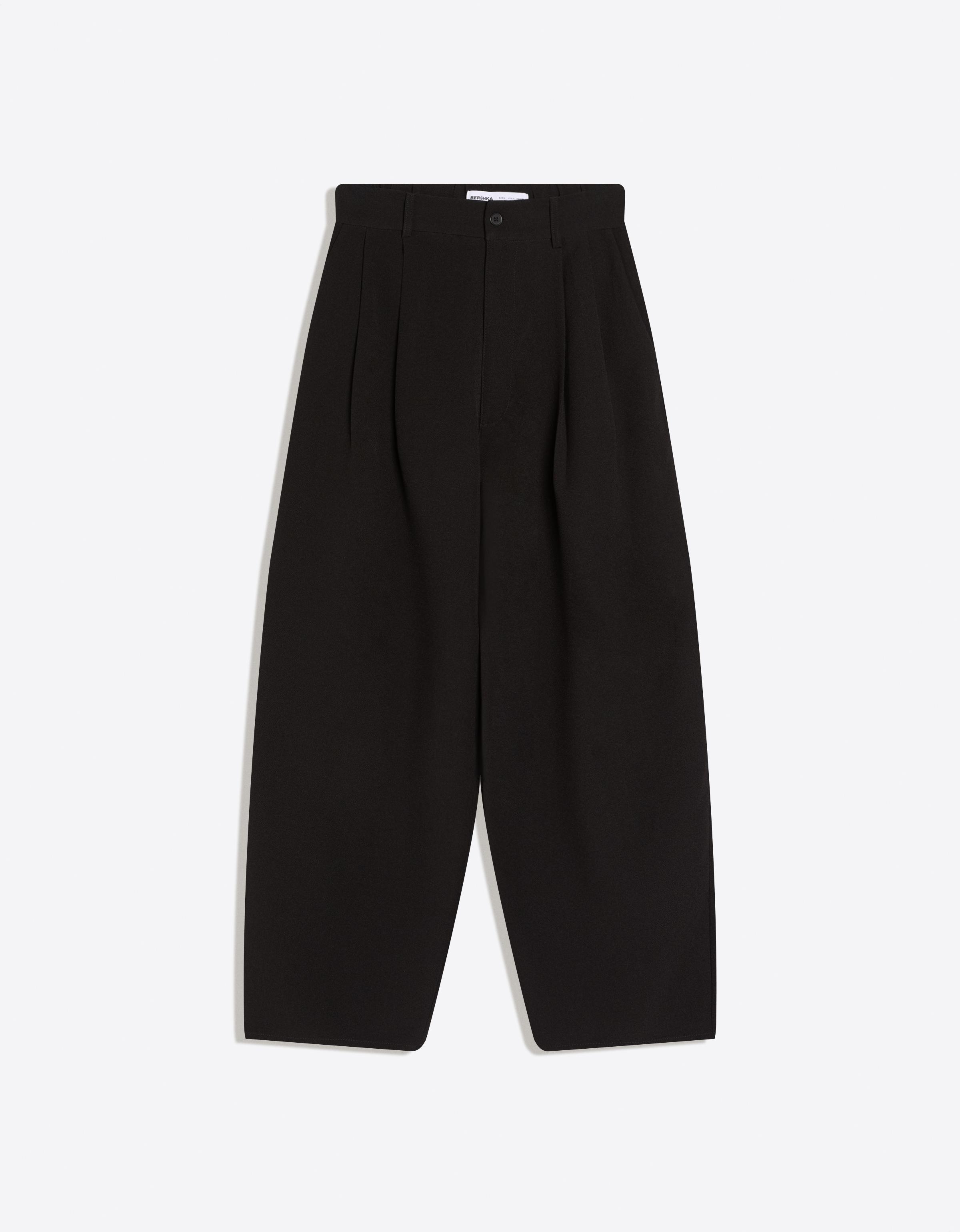 Bershka Superbaggy Hose, Tailored Herren S Schwarz