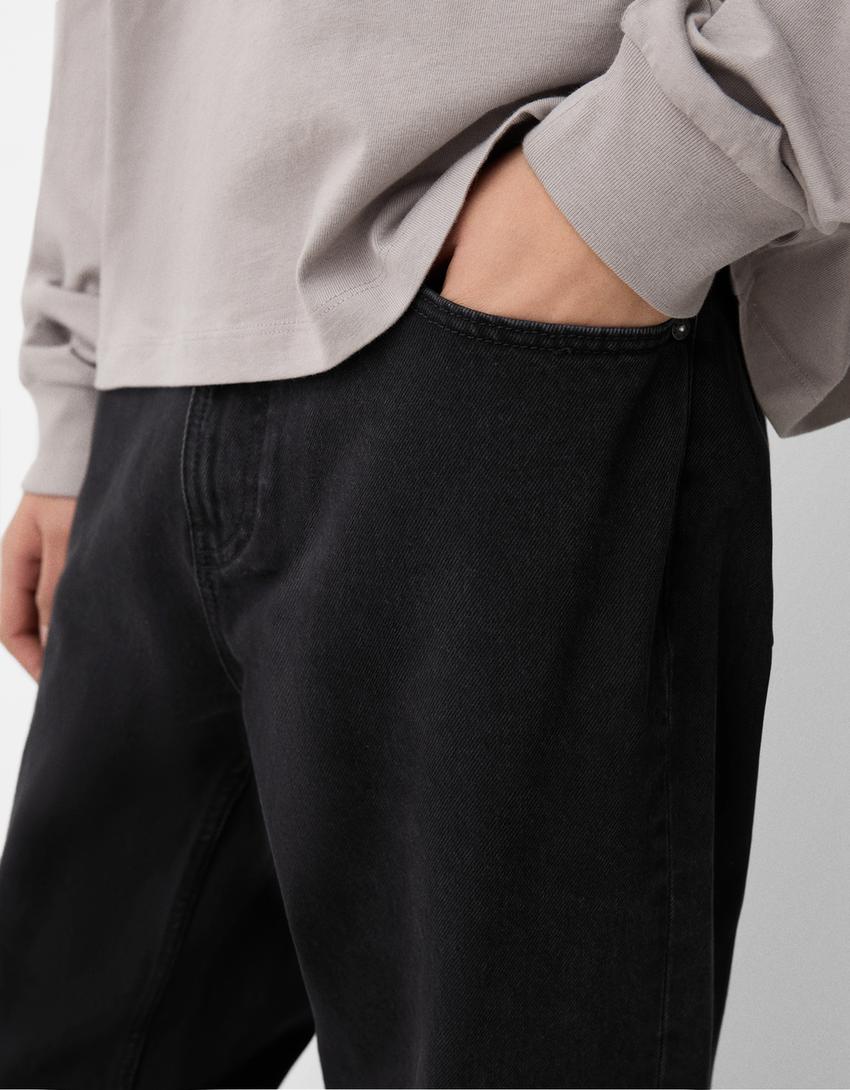 Loose fit jeans-Black-3