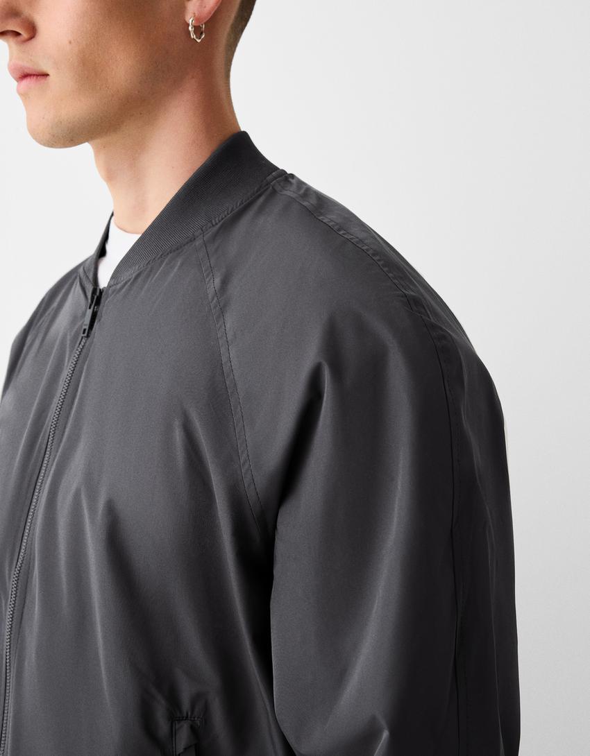 Lightweight bomber jacket-Dark grey-5