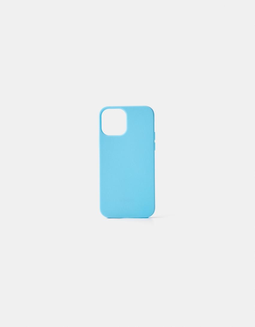 Coque mobile iPhone unie-Bleu-0