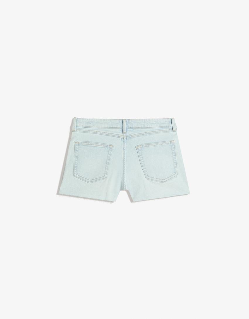 Short denim tachas-Azul claro
