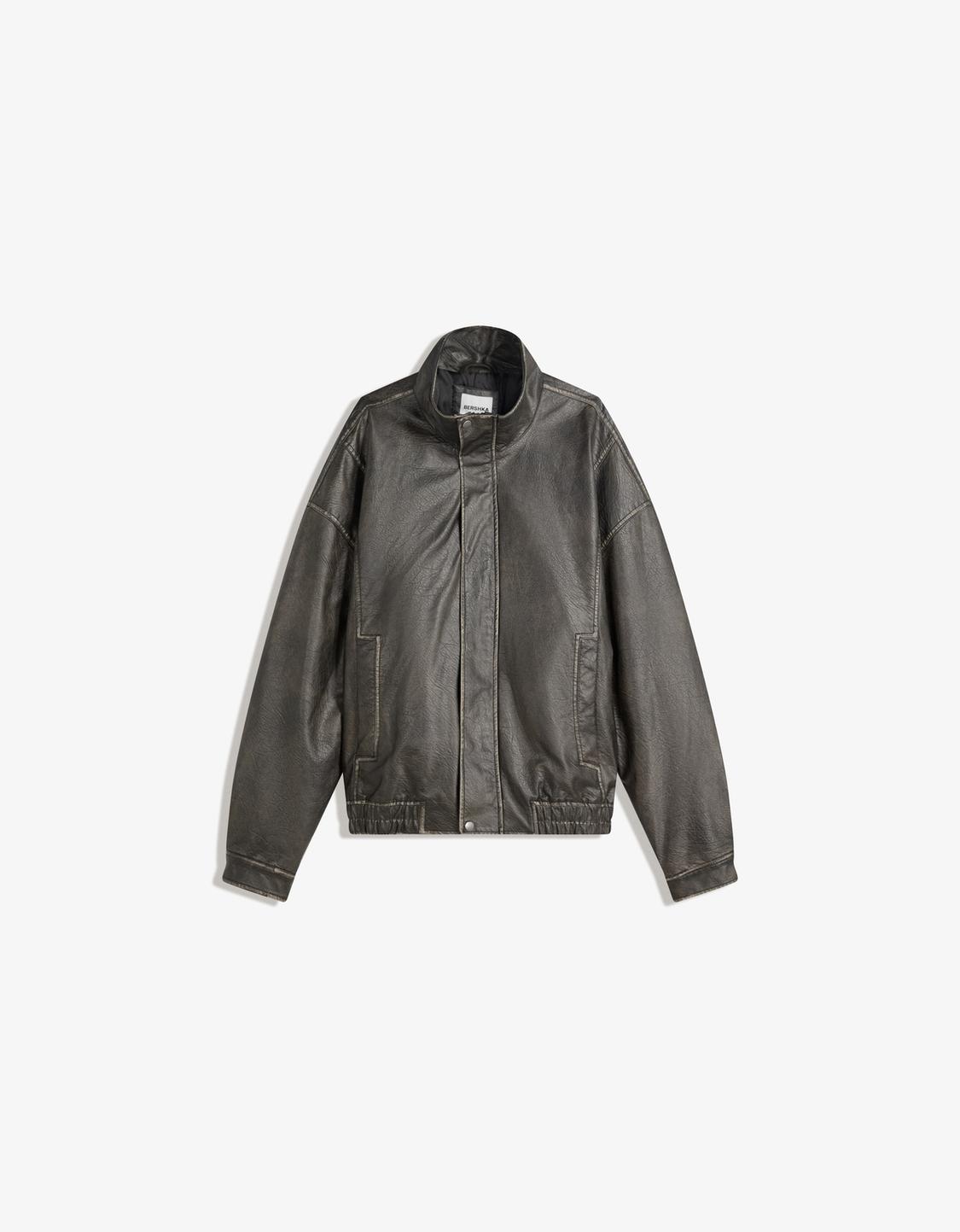 Leather effect jacket
