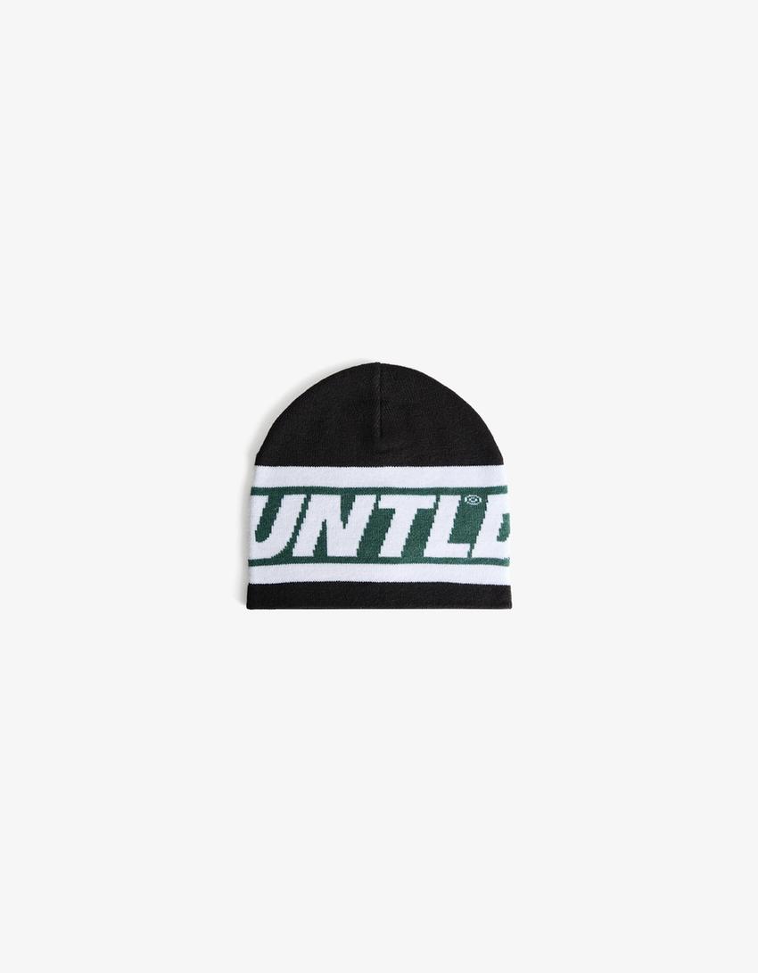 Sports print beanie-Green