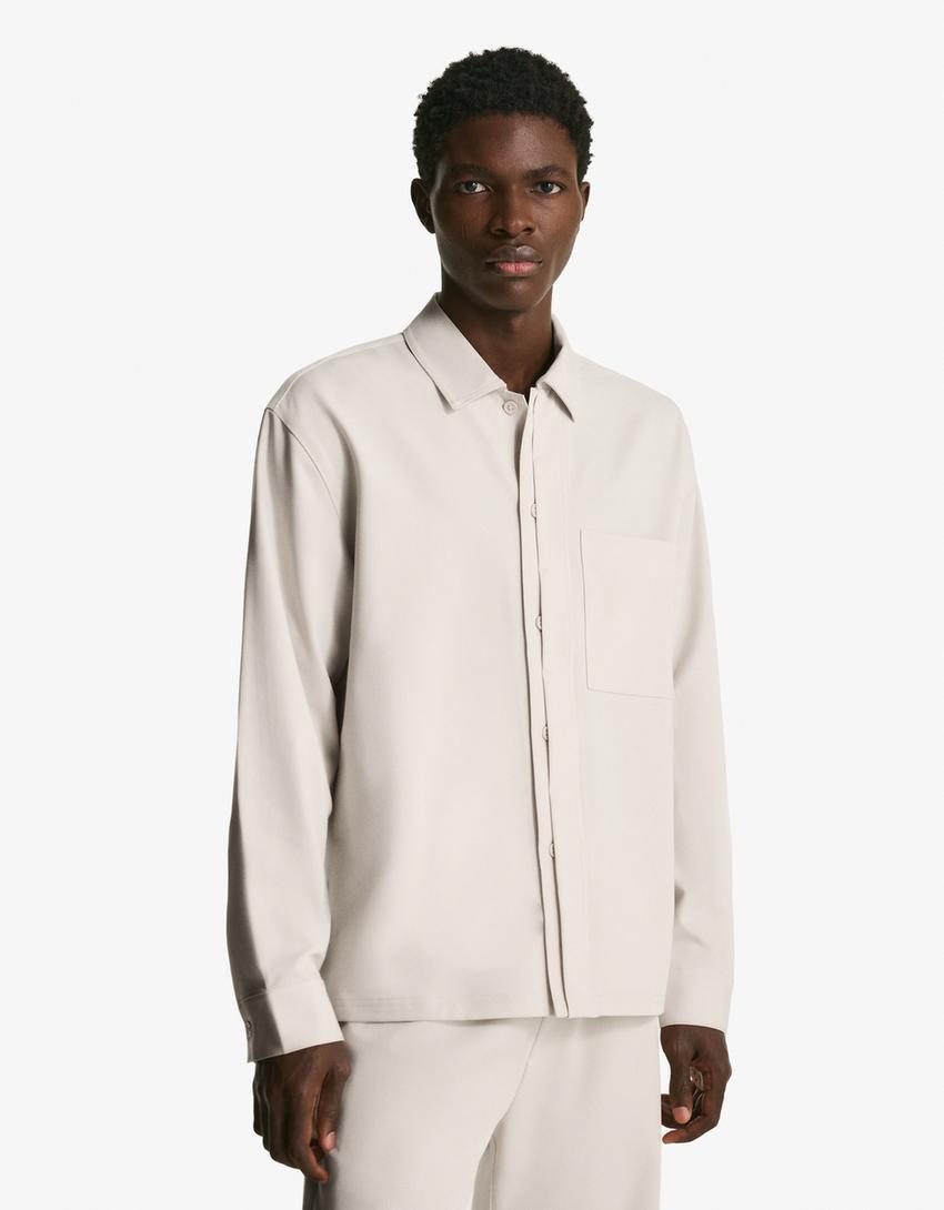 Tailored fit shirt-Cream