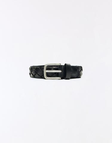 Braided leather belt — Black 3