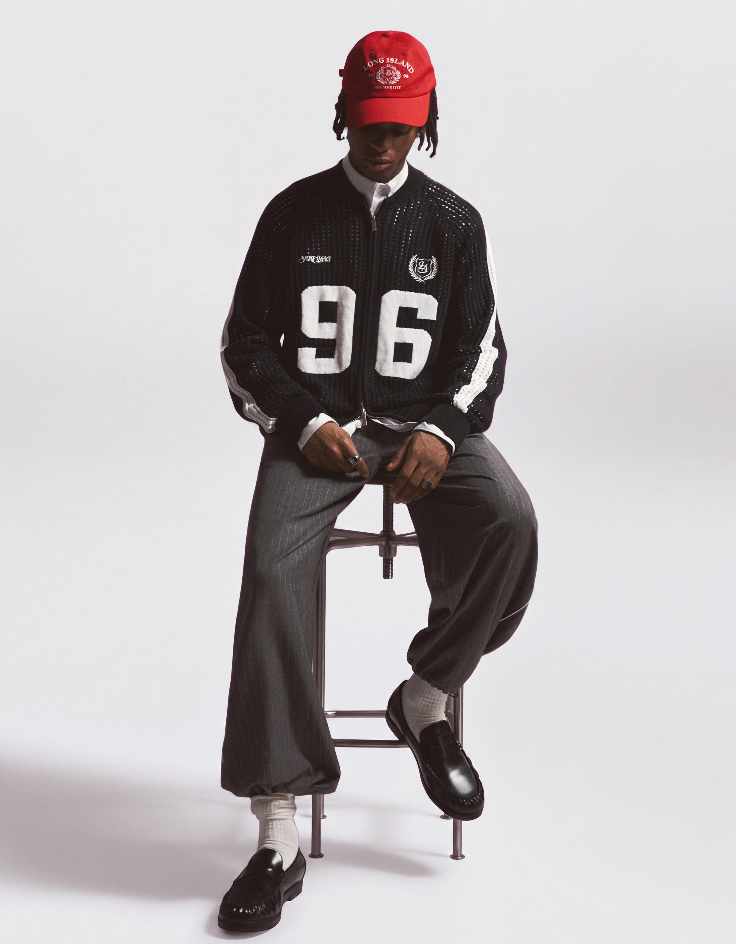 Retro mesh zip-up jacket — Black