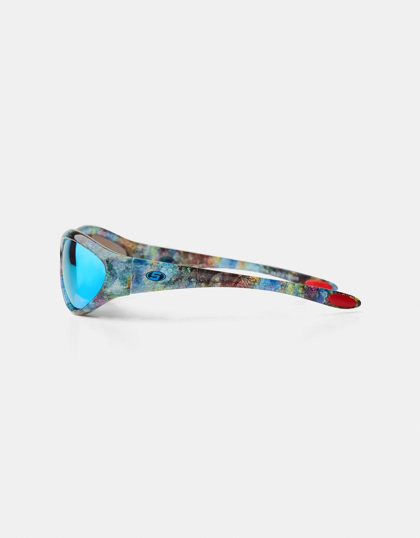 Lunettes BERSSSHKA X SSSTUFFF imprimées-Bleu-3
