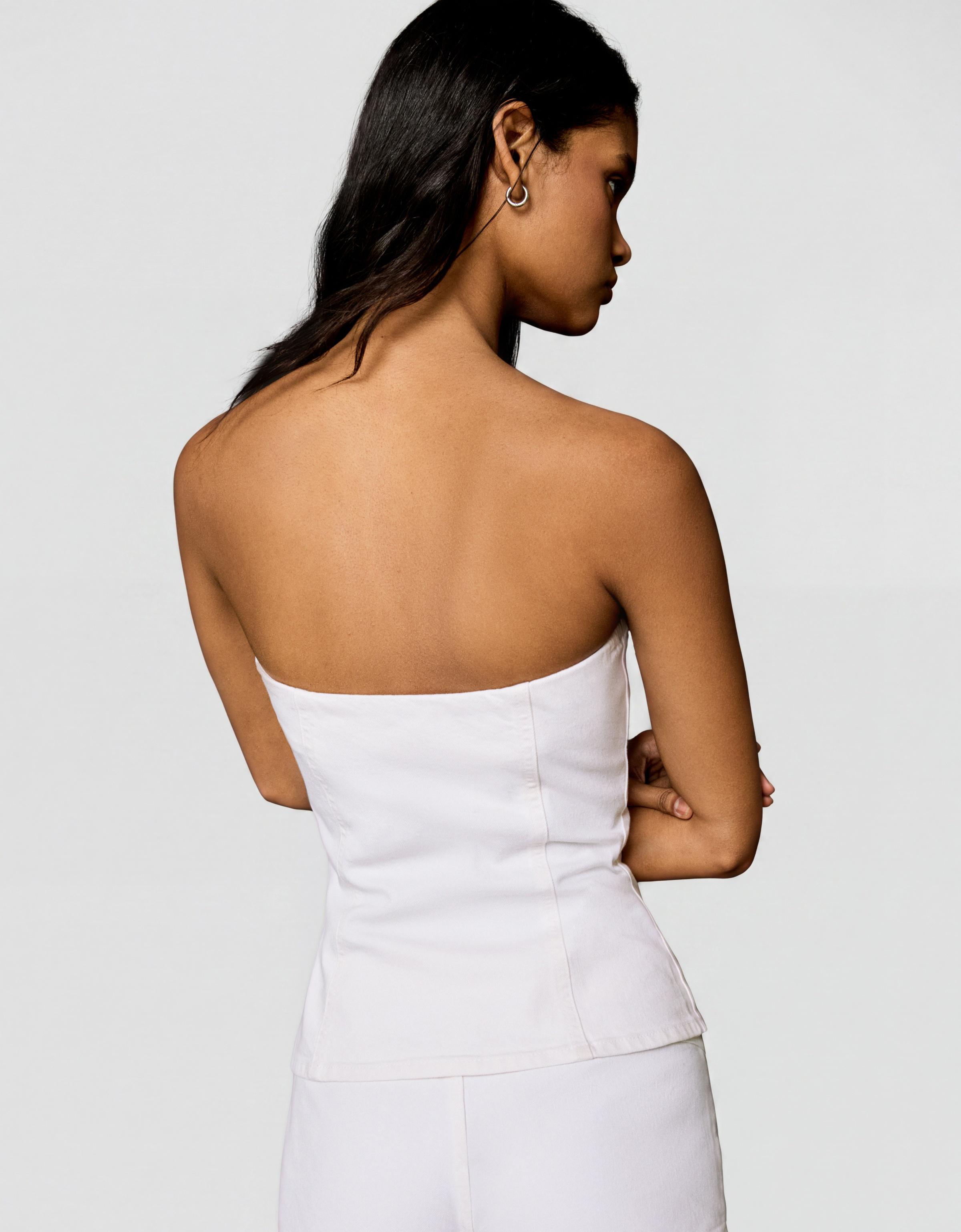 Button bandeau top — White