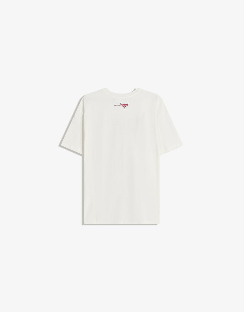 Camiseta Cars manga corta print-Blanco roto