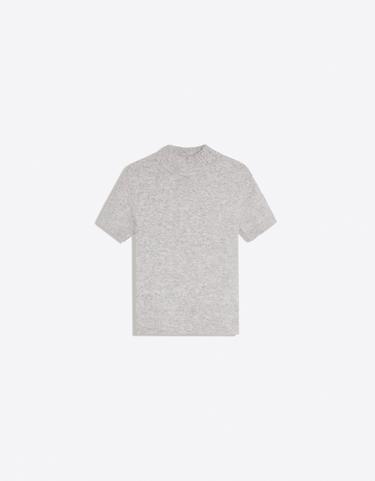 Short sleeve mock turtleneck jumper — Grey 5