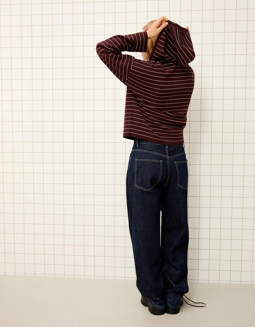 Pull à capuche-Marron-1
