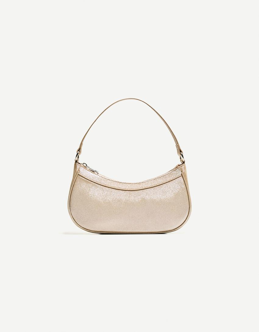 Shiny-effect mini bag-Gold