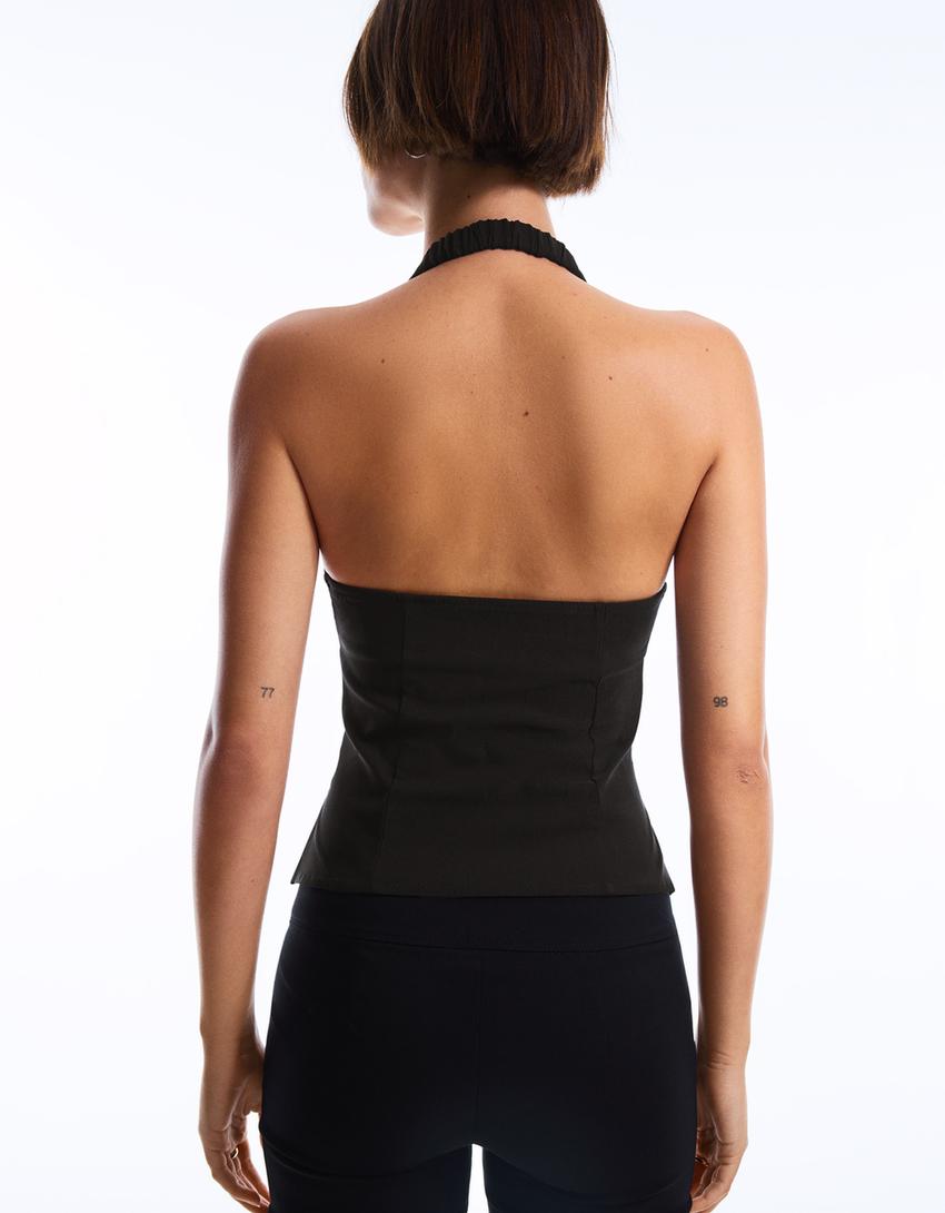 Çizgili halter top-Siyah