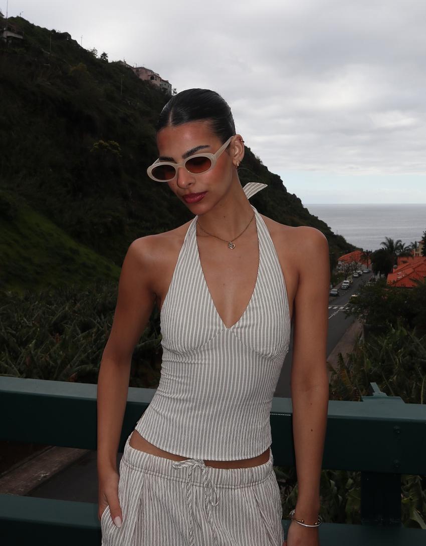 Striped rustic top-Sand-5