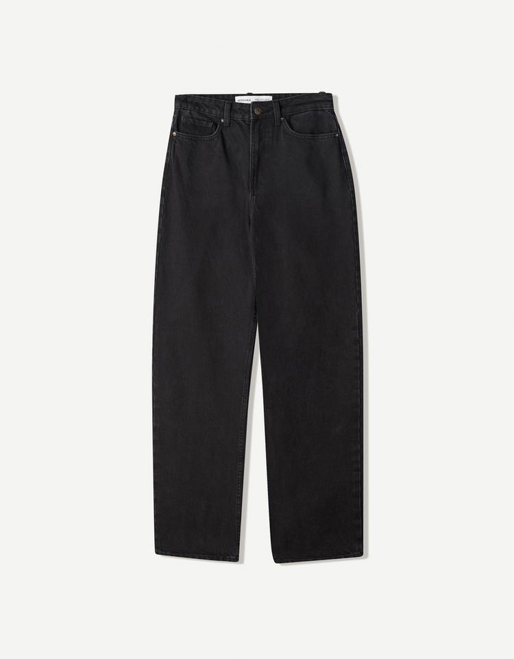 Straight fit geniş paça jean