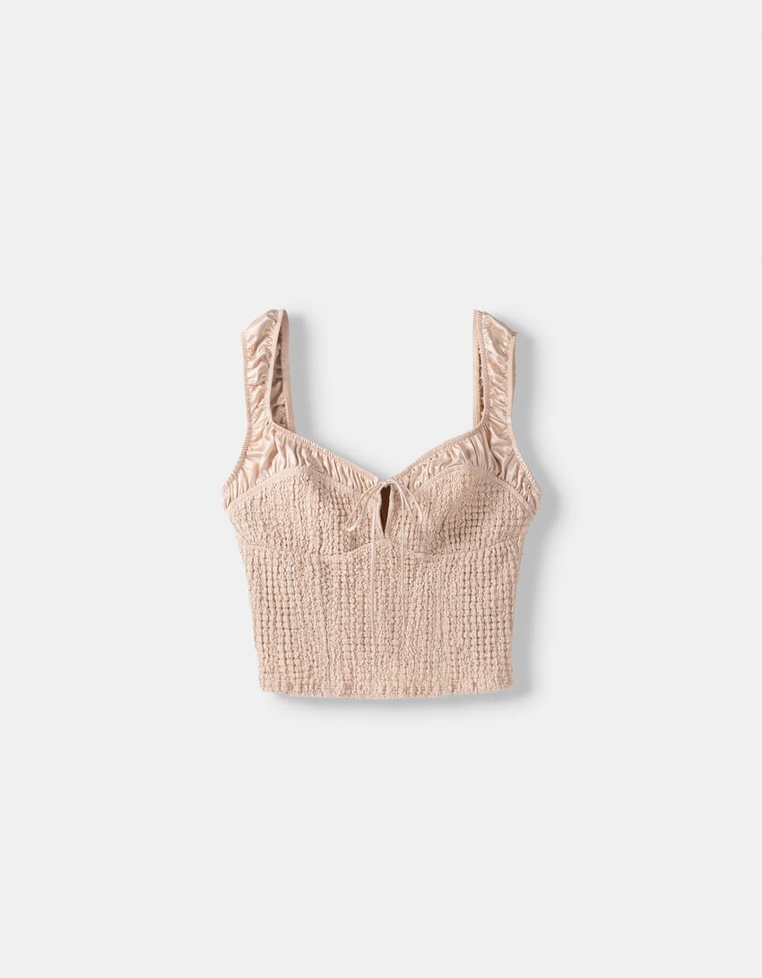 Strappy top-Pink-5