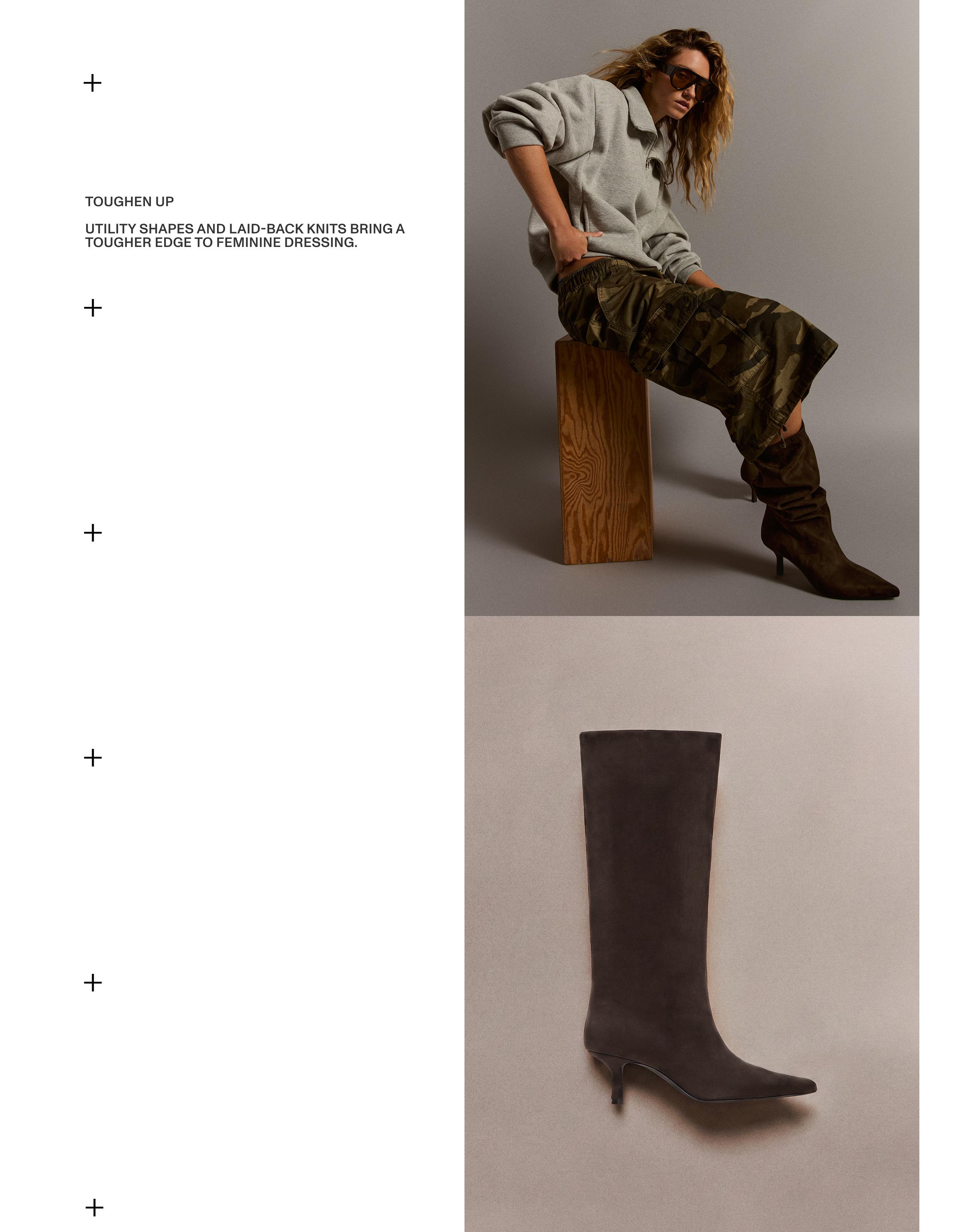 Kitten heel boots — Brown