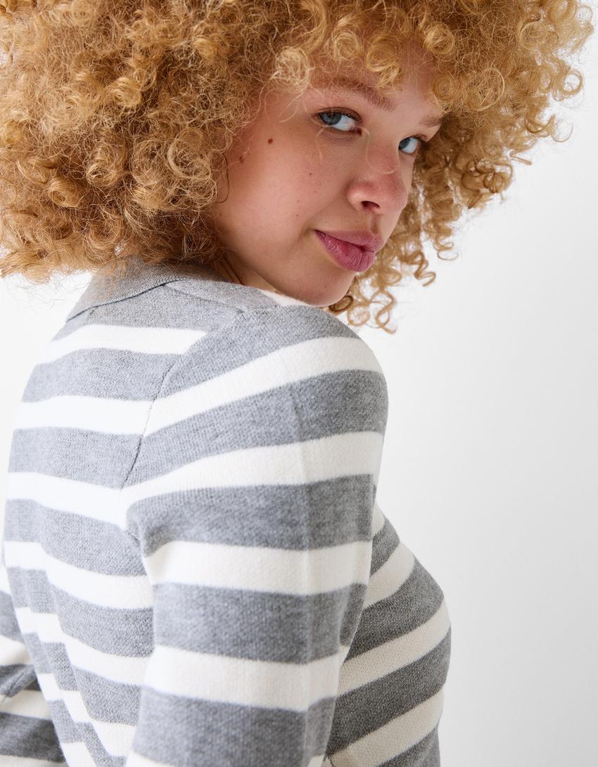 سويتر بياقة بولو-رمادي-5