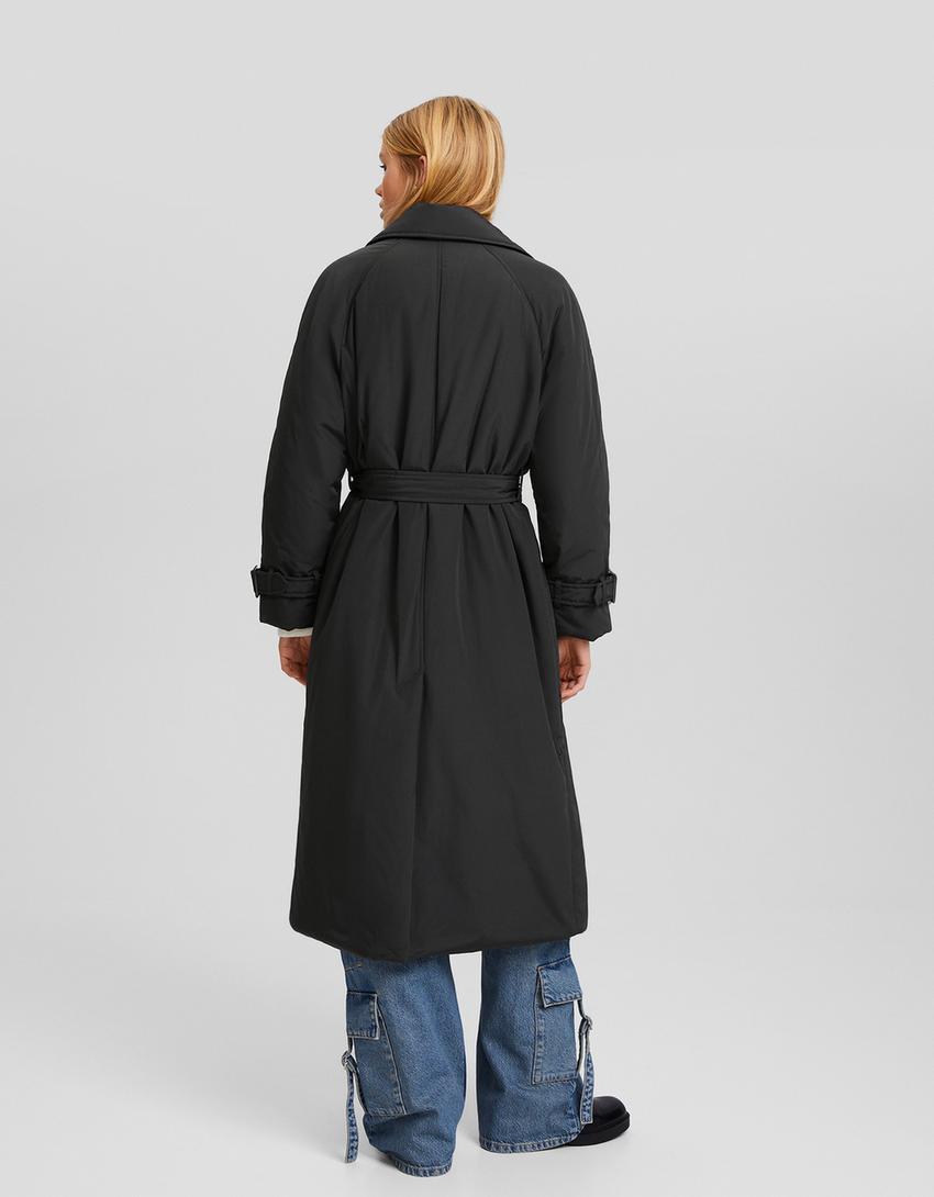 Sobretudo trench oversize acolchoado-Cinzento-escuro-2