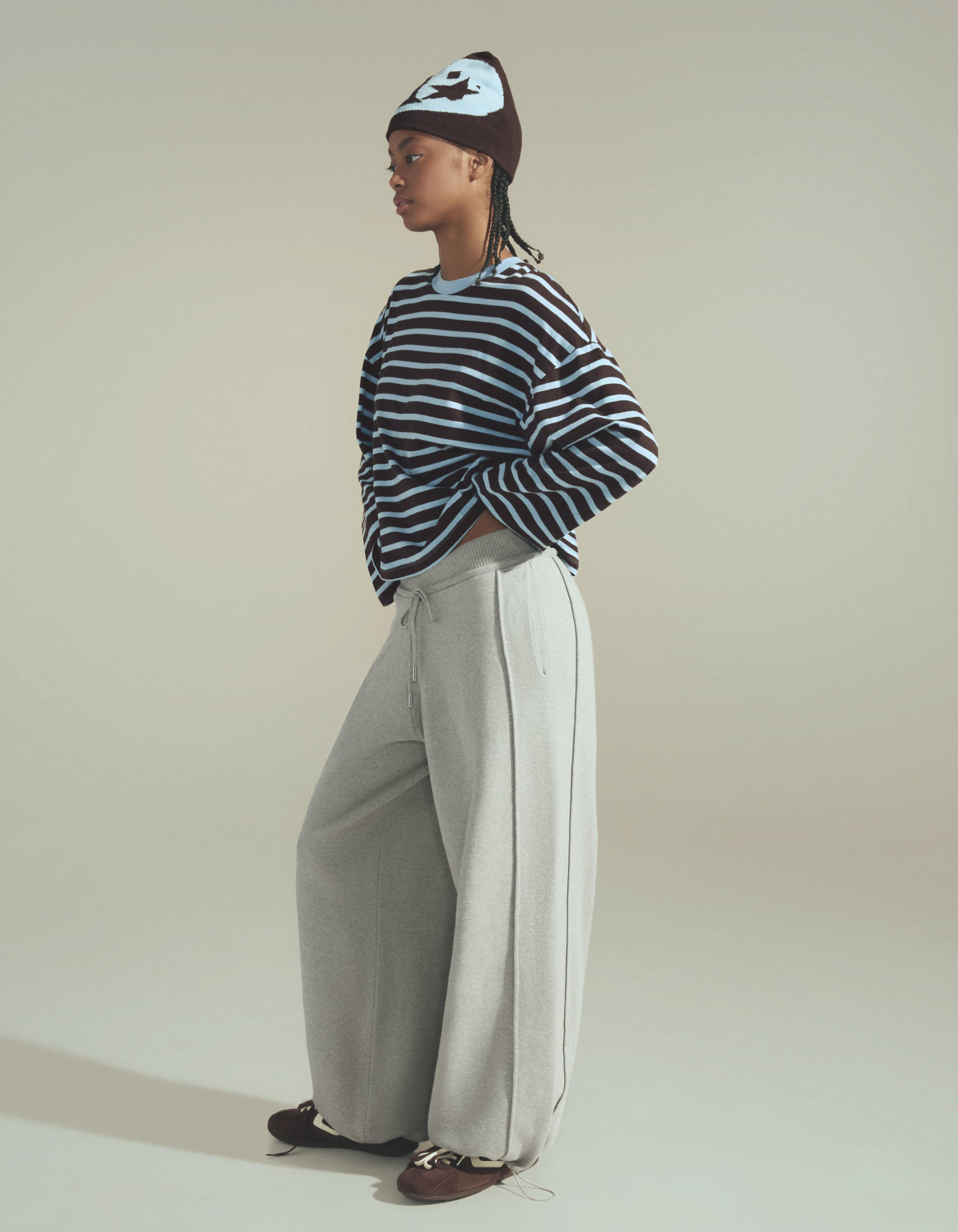 Pantalón ancho punto jogger