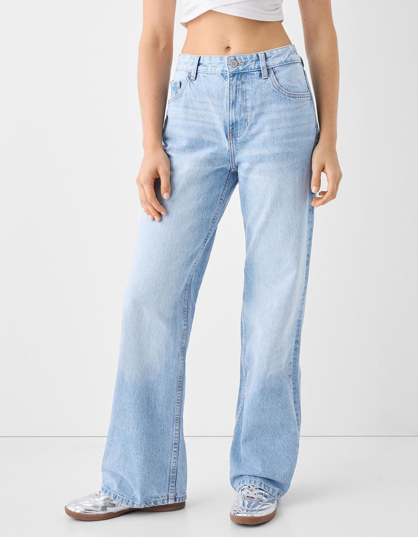Jean 90's wide-Bleu lavé-1